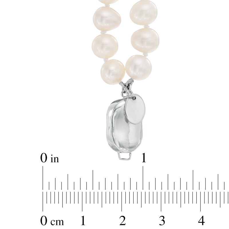 Main Image 2 of 6.0-7.0mm Freshwater Cultured Pearl Double Strand Bracelet with Sterling Silver Clasp-7.25"
