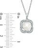 Thumbnail Image 1 of 7.5 - 8.0mm Cultured Freshwater Pearl and Lab-Created White Sapphire Swirl Pendant in Sterling Silver