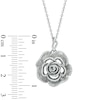 Thumbnail Image 2 of Vera Wang Love Collection 1/5 CT. T.W. Diamond Rose Pendant in Sterling Silver