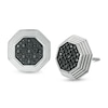 Thumbnail Image 1 of Men's Black Diamond Stud Earrings in Stainless Steel