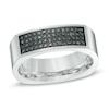 Thumbnail Image 1 of 1/6 CT. T.W. Black Diamond Ring in Stainless Steel - Size 10