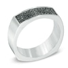 Thumbnail Image 1 of Men's 1/6 CT. T.W. Black Diamond Ring in Stainless Steel - Size 10
