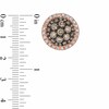 Thumbnail Image 2 of 1/2 CT. T.W. Champagne and White Diamond Cluster Frame Stud Earrings in 10K Rose Gold