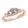 Thumbnail Image 1 of 1/6 CT. T.W. Champagne and White Diamond Promise Ring in 10K Rose Gold