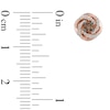 Thumbnail Image 2 of 1/4 CT. T.W. Champagne and White Diamond Orbit Frame Stud Earrings in 10K Rose Gold