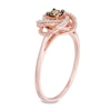 Thumbnail Image 2 of 1/4 CT. T.W. Champagne and White Diamond Orbit Ring in 10K Rose Gold