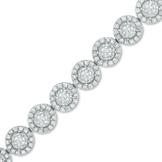 3 CT. T.w. Diamond Frame Line Bracelet in 10K White Gold