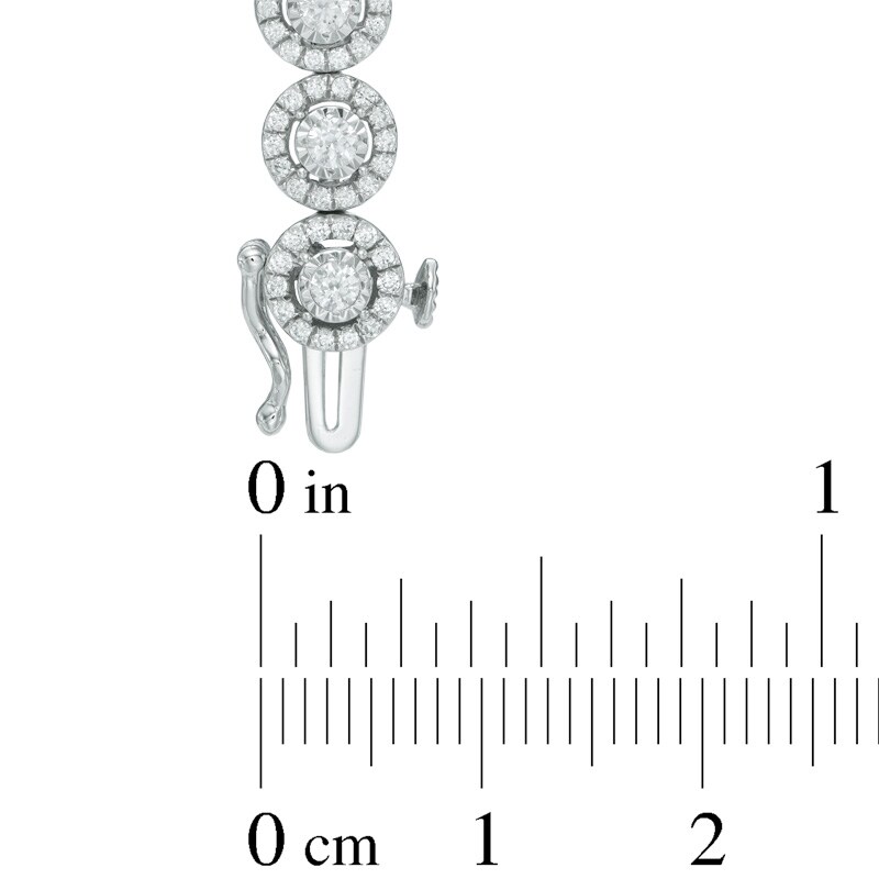 Main Image 2 of 3 CT. T.W. Diamond Frame Line Bracelet in 10K White Gold