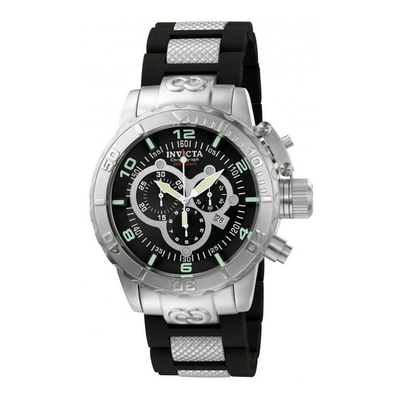 Main Image 1 of Men's Invicta Corduba Chronograph Strap Watch with Black Dial (Model: 6674)