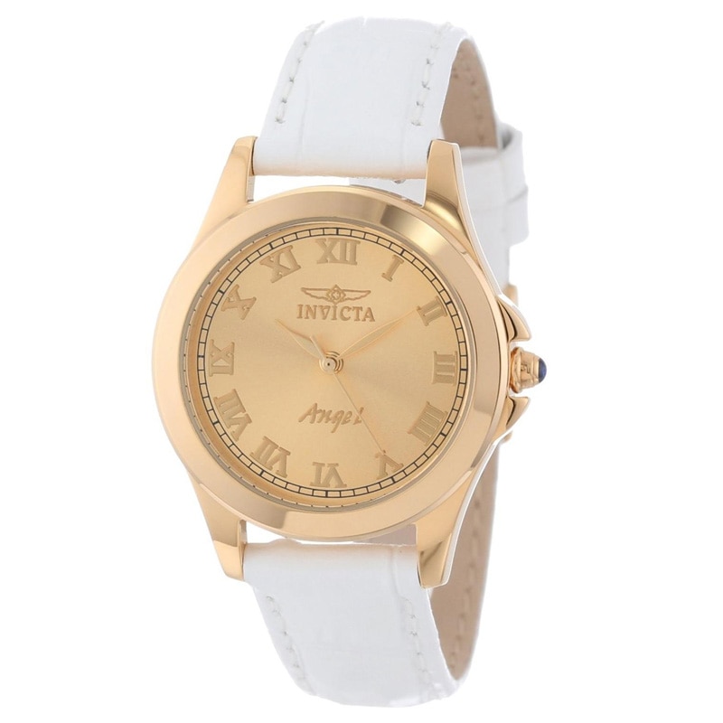 Main Image 1 of Ladies' Invicta Angel Gold-Tone Watch with Interchangeable Straps Boxed Set (Model: 14805)