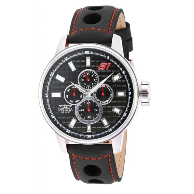 Main Image 1 of Men's Invicta S1 Rally Chronograph Strap Watch with Black Dial (Model: 16017)