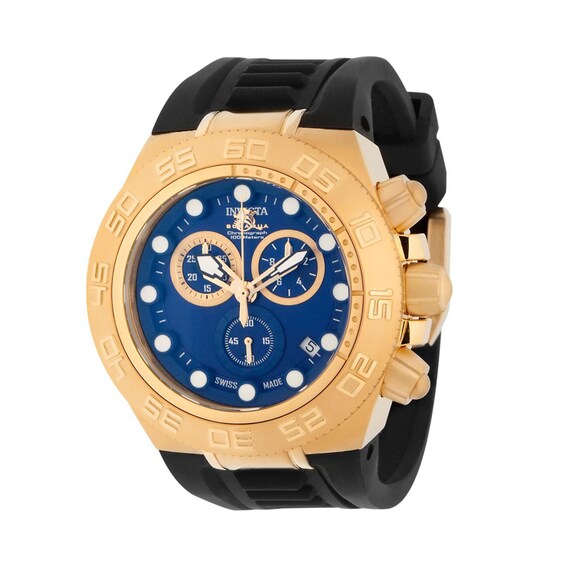 Men's Invicta Subaqua Chronograph Strap Watch with Blue Dial (Model: 15580)