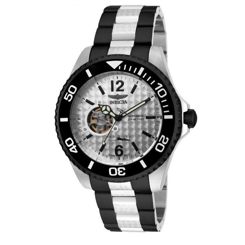 Men's Invicta Pro Diver Automatic Two-Tone Watch with Silver-Tone Dial (Model: 15597)