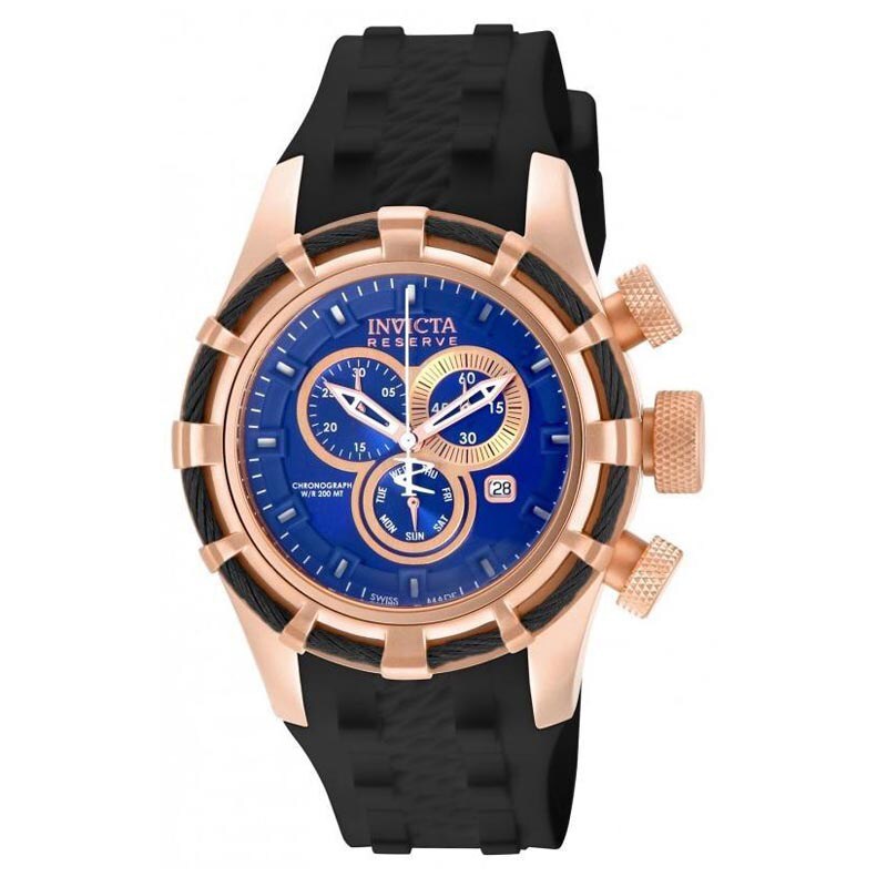 Main Image 1 of Men's Invicta Bolt Chronograph Strap Watch with Blue Dial (Model: 15774)