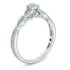 Thumbnail Image 1 of Cherished Promise Collection™ 1/20 CT. T.W. Diamond Cluster Twist Shank Ring in Sterling Silver