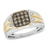 Thumbnail Image 1 of 1/2 CT. T.W. Enhanced Champagne and White Diamond Ring in 10K Two-Tone Gold