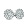 Thumbnail Image 1 of 1/4 CT. T.W. Diamond Carnation Cluster Stud Earrings in 10K White Gold