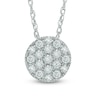 Thumbnail Image 1 of 1/4 CT. T.W. Diamond Carnation Cluster Pendant in 10K White Gold