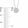 Thumbnail Image 2 of 1/4 CT. T.W. Diamond Carnation Cluster Pendant in 10K White Gold