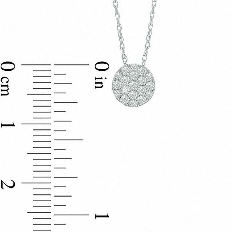 Main Image 2 of 1/4 CT. T.W. Diamond Carnation Cluster Pendant in 10K White Gold