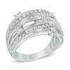 Thumbnail Image 1 of 3/4 CT. T.W. Diamond Layered Orbit Ring in 10K White Gold