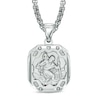 Thumbnail Image 0 of Men's Diamond Accent Saint Christopher Medal Pendant in Stainless Steel - 24"