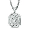 Thumbnail Image 1 of Men's Diamond Accent Saint Christopher Medal Pendant in Stainless Steel - 24"