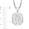 Thumbnail Image 2 of Men's Diamond Accent Saint Christopher Medal Pendant in Stainless Steel - 24"