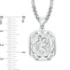 Thumbnail Image 2 of Men's Diamond Accent Saint Christopher Medal Pendant in Stainless Steel - 24"