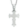 Thumbnail Image 1 of Men's Diamond Accent Tribal Cross Pendant in Two-Tone Stainless Steel - 24"