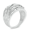 Thumbnail Image 1 of 1/10 CT. T.W. Diamond Layered Orbit Ring in Sterling Silver