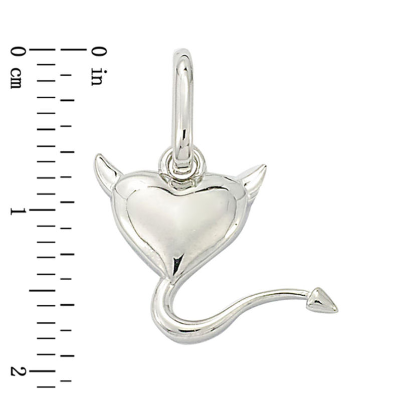Main Image 2 of Personality Charms Devil Heart Charm in Sterling Silver