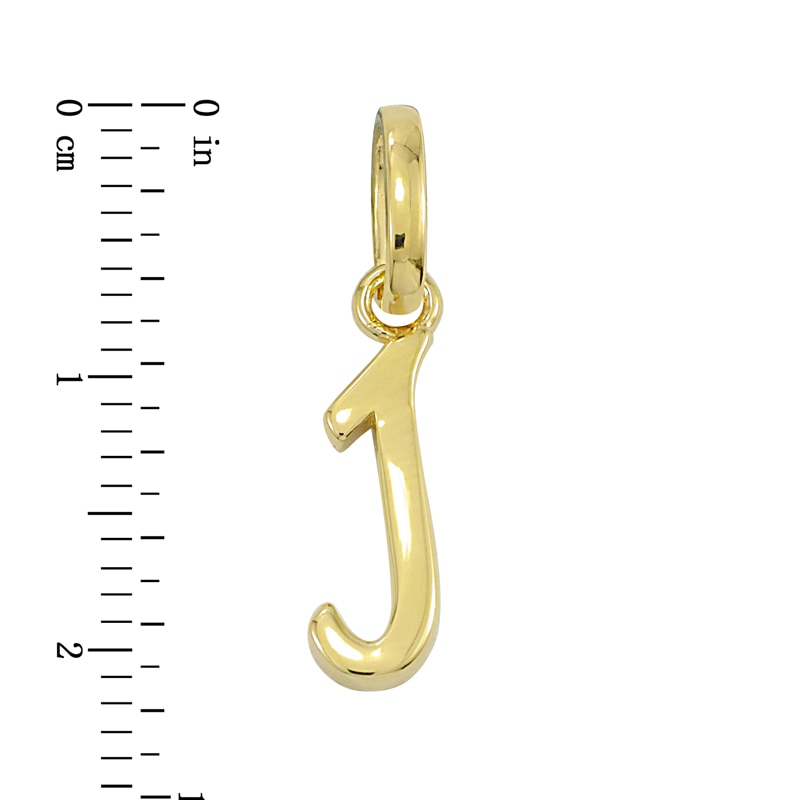 Main Image 2 of Personality Charms "J" Initial Charm in Sterling Silver with Yellow Rhodium