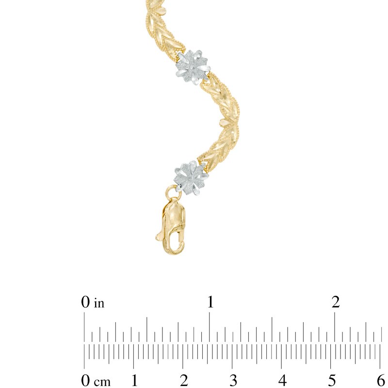 Main Image 2 of Wave Fashion Bracelet in 10K Two-Tone Gold - 7.5"