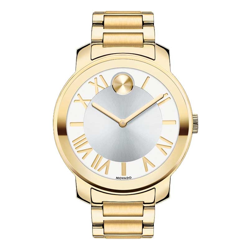 Ladies' Movado Bold®Gold-Tone Watch with Silver-Tone Dial (Model: 3600198)