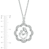 Thumbnail Image 1 of 1/6 CT. T.W. Diamond Motherly Love Flower Pendant in Sterling Silver