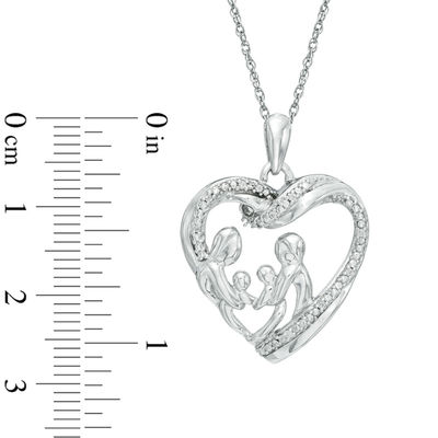 Heart Pendant in 10K White Gold 