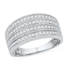 Thumbnail Image 1 of 1/2 CT. T.W. Diamond Multi-Row Band in 10K White Gold