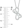 Thumbnail Image 1 of Diamond Accent Double Loop Heart Pendant in Sterling Silver