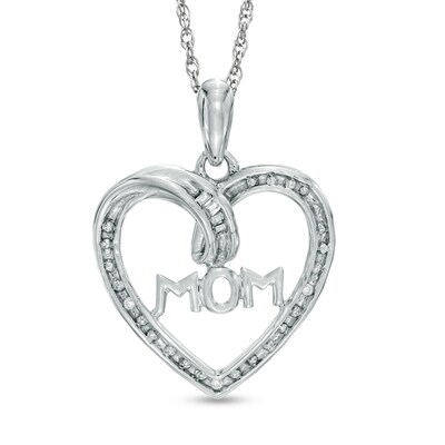 Cabochon necklace silver /' Love you Mom /' pink pink silver plates Mother/'s Day