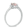 Thumbnail Image 2 of Oval Morganite and Diamond Accent Ring in 10K White Gold