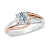 Thumbnail Image 0 of 1/4 CT. Diamond Solitaire Engagement Ring in 14K Two-Tone Gold