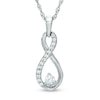 Thumbnail Image 0 of 1/6 CT. T.W. Diamond Infinity Pendant in 10K White Gold