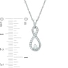 Thumbnail Image 1 of 1/6 CT. T.W. Diamond Infinity Pendant in 10K White Gold