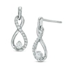 Thumbnail Image 0 of 1/5 CT. T.W. Diamond Infinity Drop Earrings in 10K White Gold