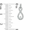 Thumbnail Image 2 of 1/5 CT. T.W. Diamond Infinity Drop Earrings in 10K White Gold