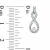 Thumbnail Image 1 of 1/5 CT. T.W. Diamond Infinity Drop Earrings in 10K White Gold