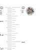 Thumbnail Image 2 of 1 CT. T.W. Champagne and White Diamond Frame Stud Earrings in 14K White Gold