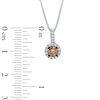 Thumbnail Image 2 of 3/8 CT. T.W. Champagne and White Diamond Frame Pendant in 14K White Gold