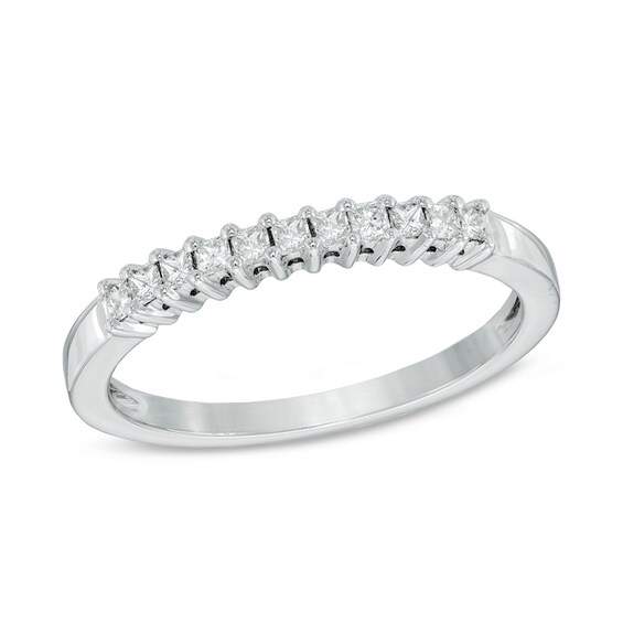 1/4 CT. T.w. Princess-Cut Diamond Anniversary Band in 14K White Gold
